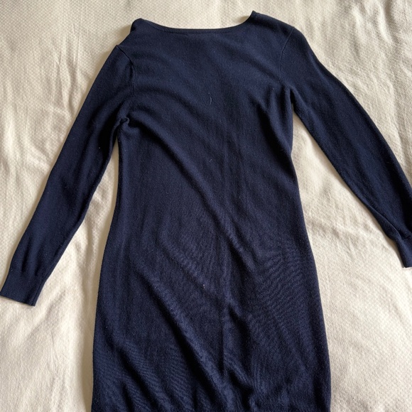 Club Monaco Wool Sweater Dress Black & Gray - Picture 5 of 7